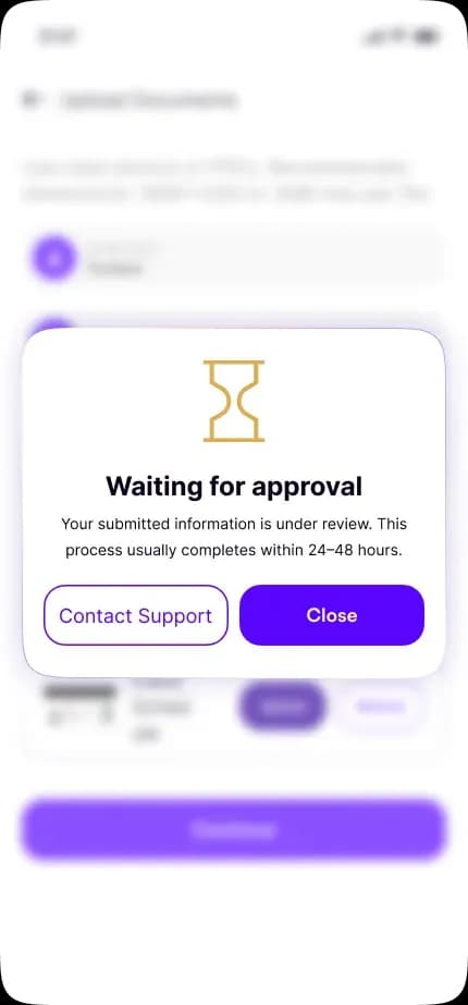 Bro SCLR waiting for approval modal